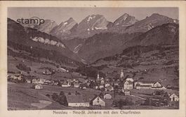1921 AK Nesslau - Neu-St. Johann mit den Churfirsten