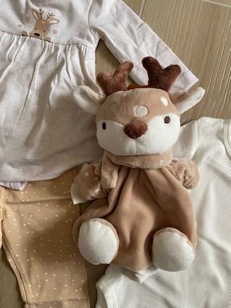 NEUES Baby-Geschenk-Set Gr. 50/56 "Reh"