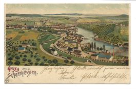 Gruss aus Schaffhausen - Neuhausen - Fabrik - Litho - 1901