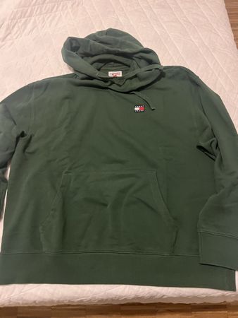Felpa Tommy Jeans verde bosco, taglia XL