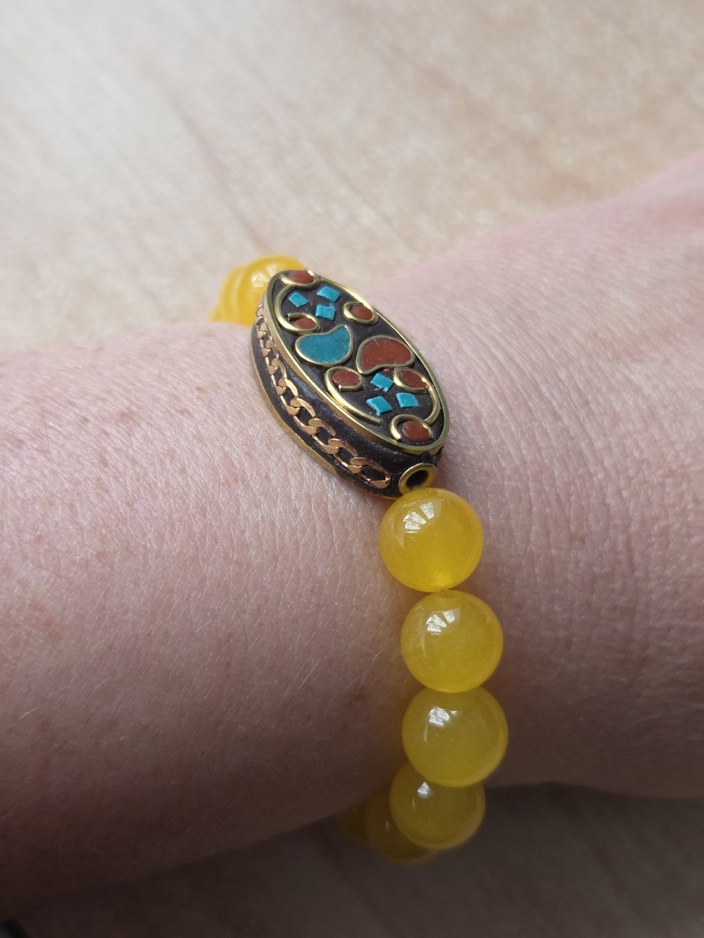 Armbänder & -reifen: Gelbes Jadestein Elastarmband Neu 17cm – Neu (gemäss Beschreibung) aus Winterthur von katzen07 2