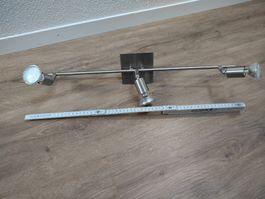 Moderne Wandleuchte, 3 Spots, drehbar, Metall