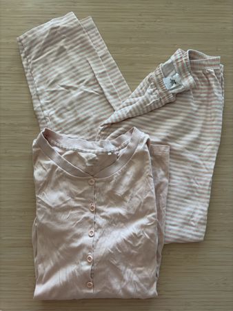 Pyjama Calida rose rayé coton taille L parfait état