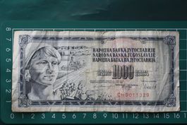 currency banknote jugoslavija 100 dinara 1981