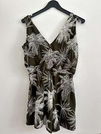 Damen Jumpsuit Mango Basics Palmenprint Grösse XS Ne