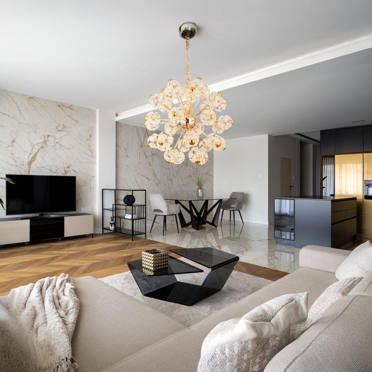 Lampadari & plafoniere: LED Pendelleuchte, Gold, 80 cm Ø – Nuovo (secondo la descrizione) da Kreuzlingen venduto da Smart-Light 1