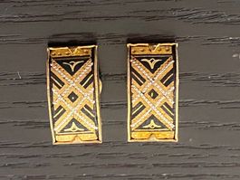 Ohrclips Toledo-Damaszierung 24 Karat Gold Einlage
