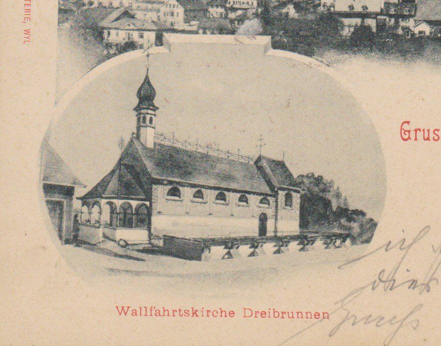 Cartoline postali: Wyl   SG   :   alte Ansichtskarte von 1900 – Usato da Vitznau venduto da Ropaku 2