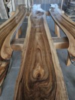 Nussbaum Massivholz Klotzbretter Edelholz 3 Stk Set Natur