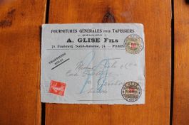 1909 schöne Briefvorderseite, Paris - Genève, schöne Nachtax