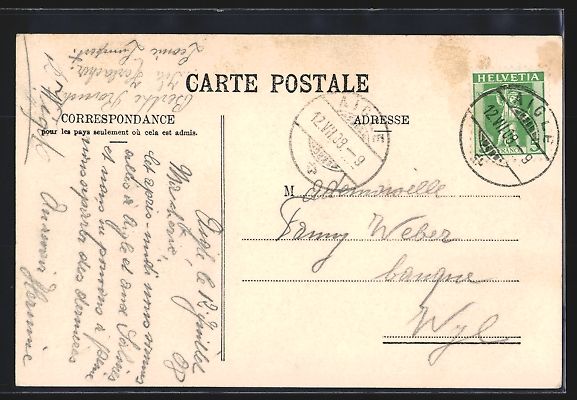 Cartes postales: AK Aigle, Temple Paroissial, 1908 – D'occasion à Berlin par bartko-reher 1