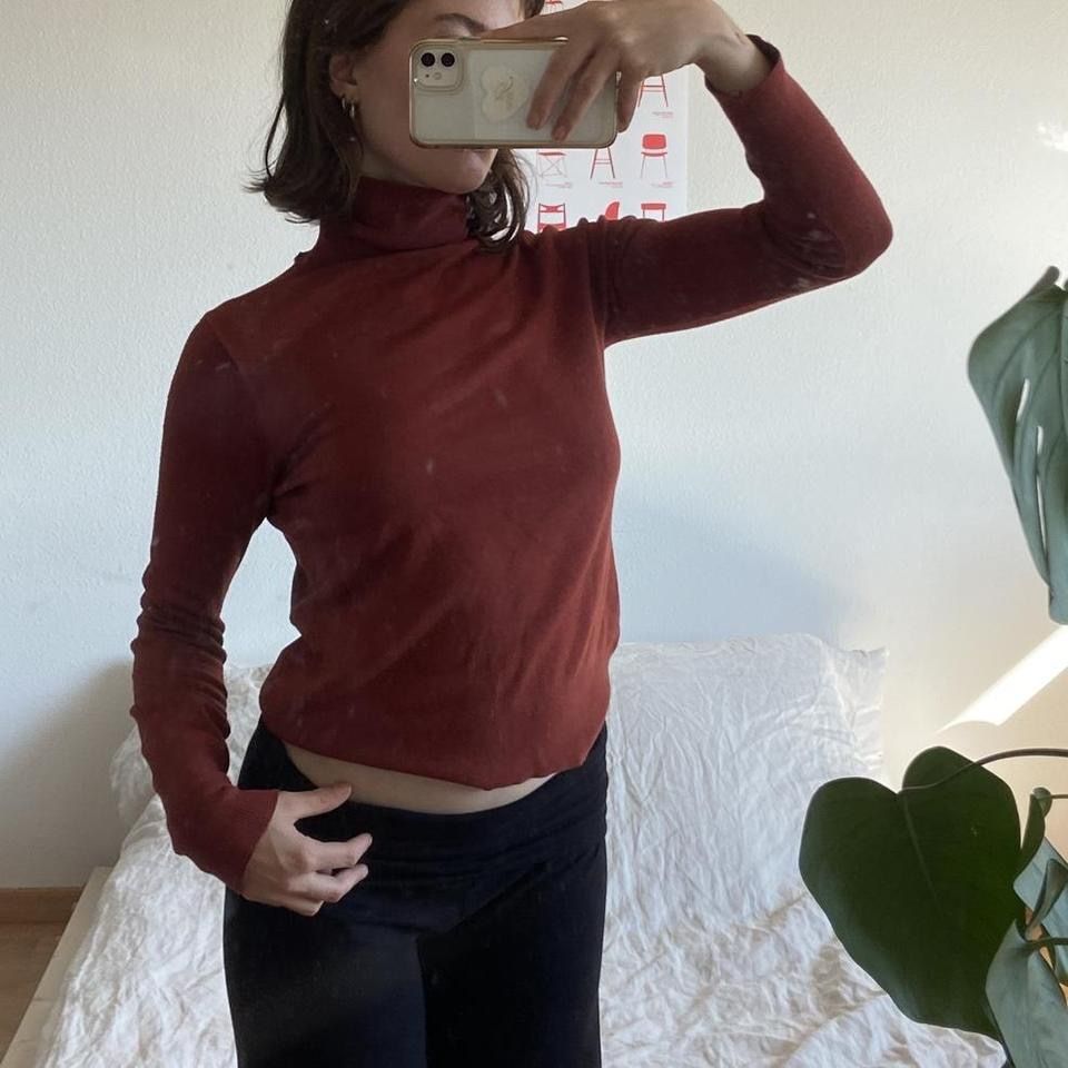 Only Pullover & Sweatshirts: Orange rust colored knitted turtleneck  – Gebraucht aus Spiegel b. Bern von pre1ovedthreads 1