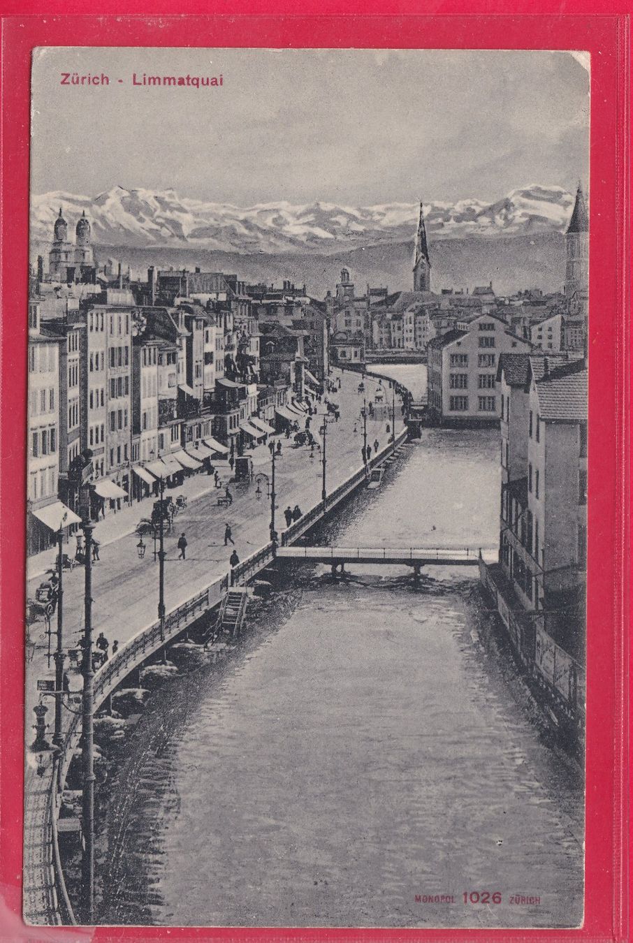 Cartoline postali: ZÜRICH, LIMMATQUAI, 7.6.1907 – Usato da Oberrieden venduto da Gebirgsstelze