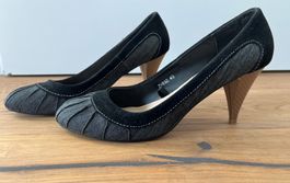 Schwarze elegante Damen Pumps Gr. 40 Absatzschuhe Schuhe