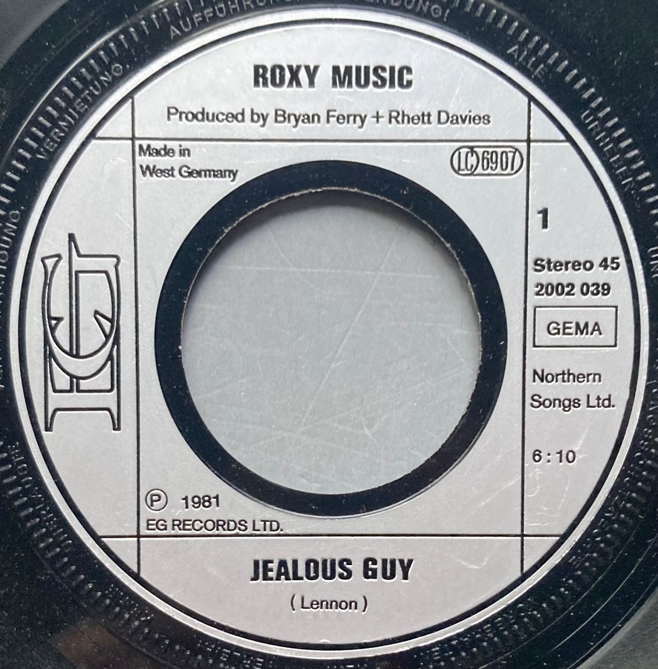 Schallplatten: ROXY MUSIC - JEALOUS GUY – Gebraucht aus Poliez-Pittet von Newtown-Records 2