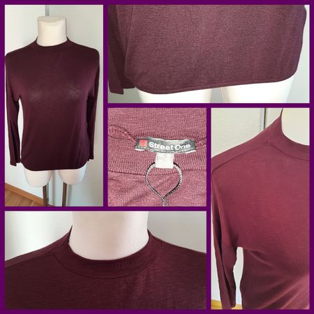 ***STREET ONE*** Feinstrickpullover weinrot Gr 40 NEU