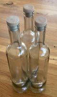 3 Glasflaschen mit Korkverschluss