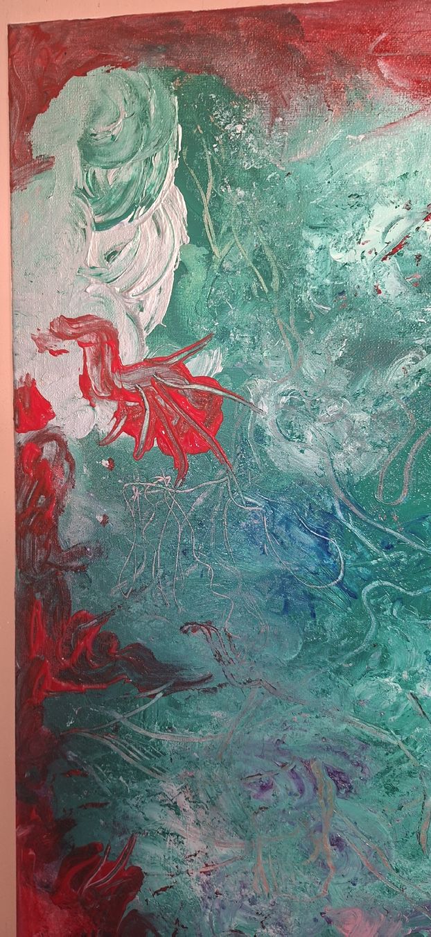 Dipinti: Gemälde " Lebensfeuer" handmade 50×70 – Nuovo (secondo la descrizione) da Riehen venduto da Steinbock1970 3