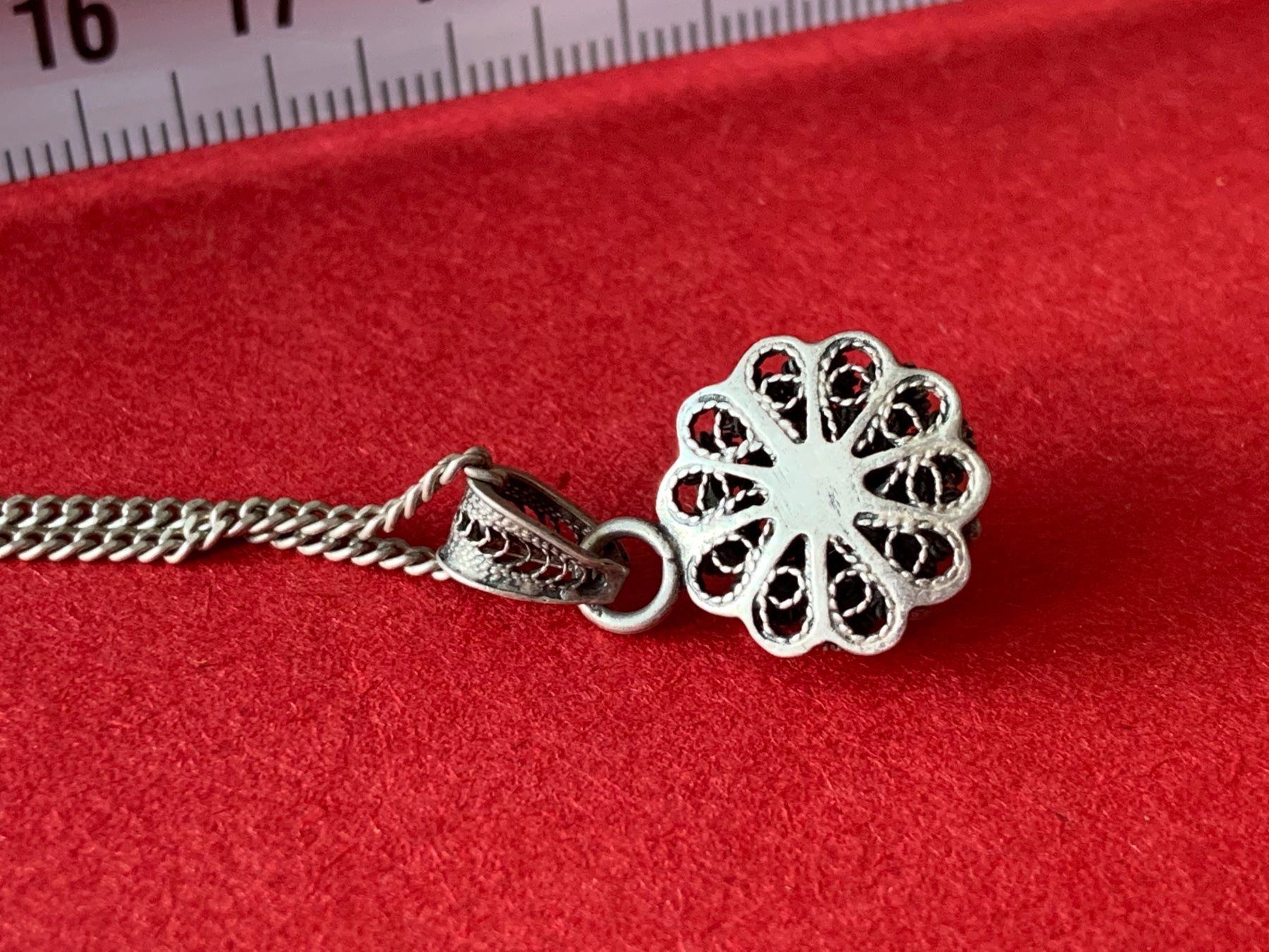 Ciondoli: Silberkette Trachtenblume (38 cm) – Usato da Dittingen venduto da Bellevista 4