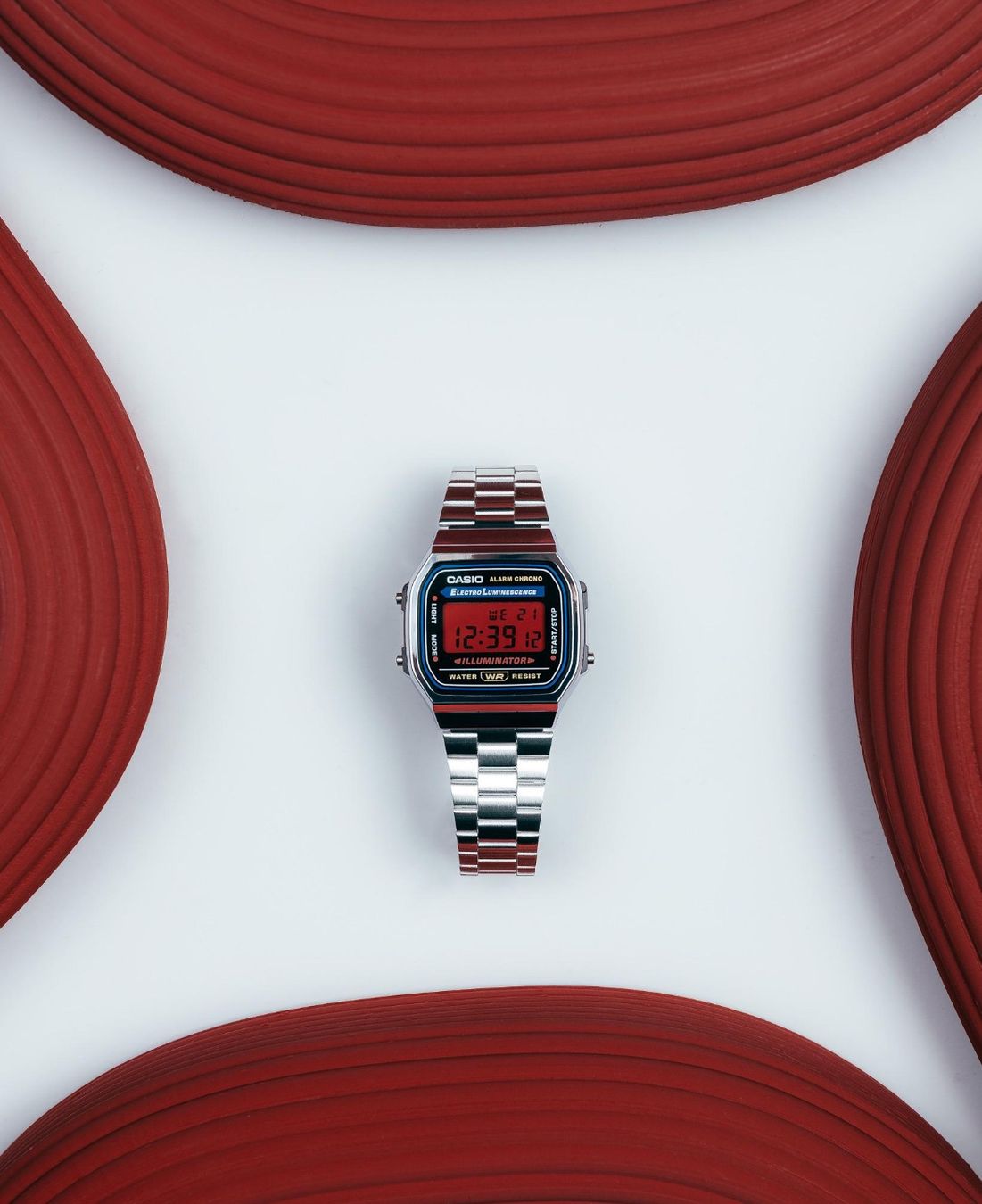 Casio Uhren: Casio Red Custom Mod | Custom Digital Watch – Neu und originalverpackt aus Luzern von Vi-Print