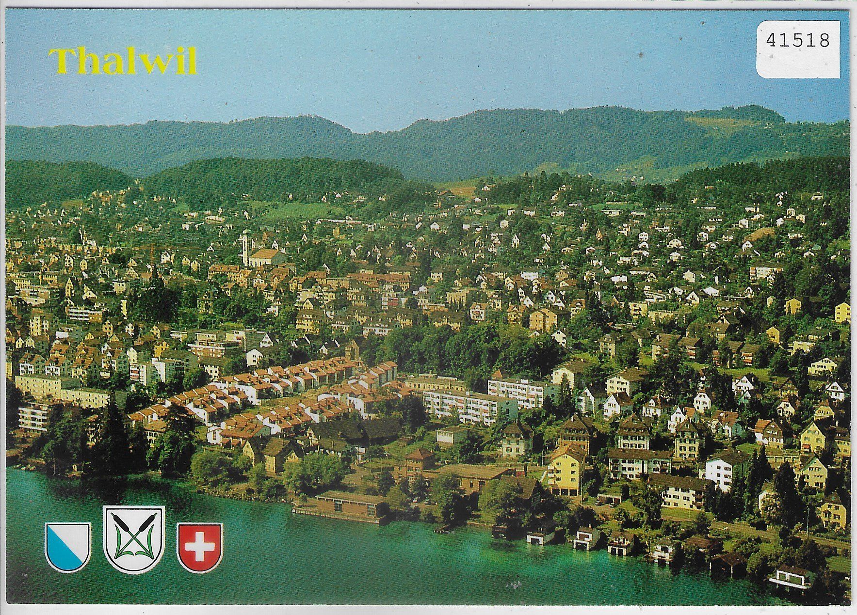 Cartoline postali: Flugaufnahme Thalwil – Usato da Ettingen venduto da Kartenplanet
