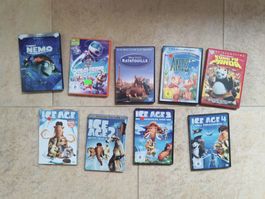 9 amKinder DVD Filme Ice Age Pixar Dreamworks gebraucht