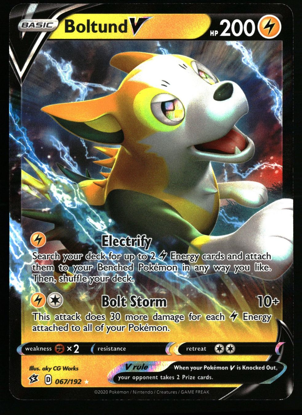 Pokémon Carte collezionabili: Boltund V #67 Pokemon Rebel Clash – Usato da Feuerthalen venduto da Plazatoys