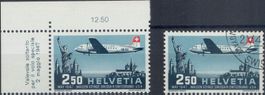 Flugpost Abart 1947, F42.Ab1 postfrisch + gest., 200.-