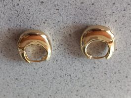 2 Creolen Ohrhänger Silber 925, vergoldet 4,2gStk.
