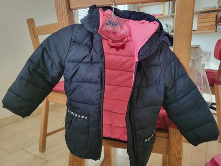 Kinderjacke s.Oliver Grösse 80 dunkelblau rosa neuwertig