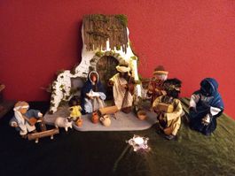 Grosse Weihnachtsfamilie, Schwarzenberger Krippenfiguren