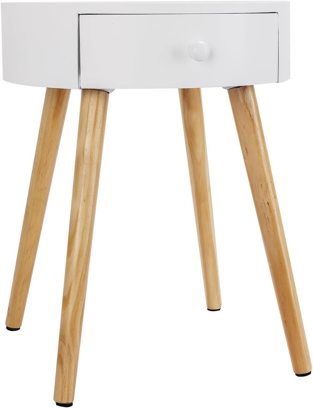 Comodini: Nachttisch mit Schublade Beistelltisch Weiss – Nuovo e nell'imballaggio originale da Kreuzlingen venduto da DealBlitz 1