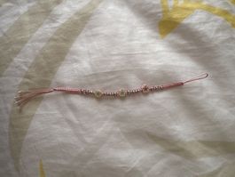 Bag charm phone charm pink and flowers