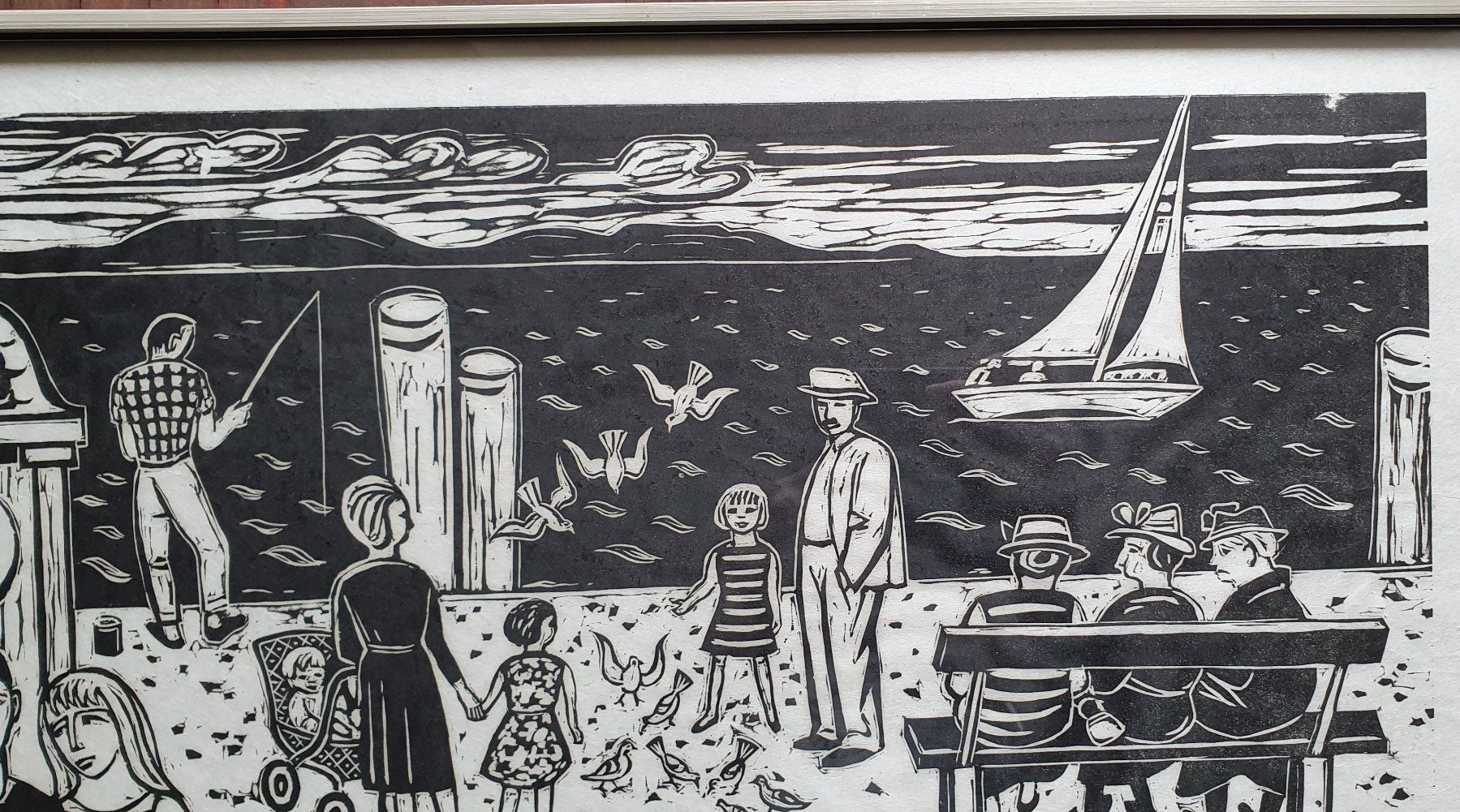 Xilografie: Bild - Holzschnitt,  Peter Fels 1966 – Usato da Kreuzlingen venduto da Rschweiz1 3