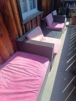 5 Teilige Gartensitzgruppe mit Auflagen