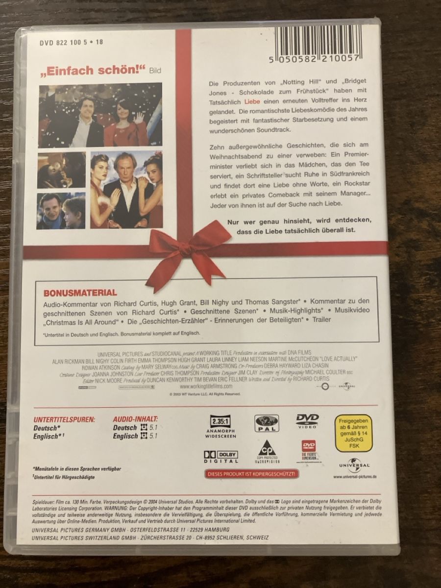 Tutti i DVDs: Tatsächlich…Liebe DVD – Usato da Glarus venduto da Jhuber78 1
