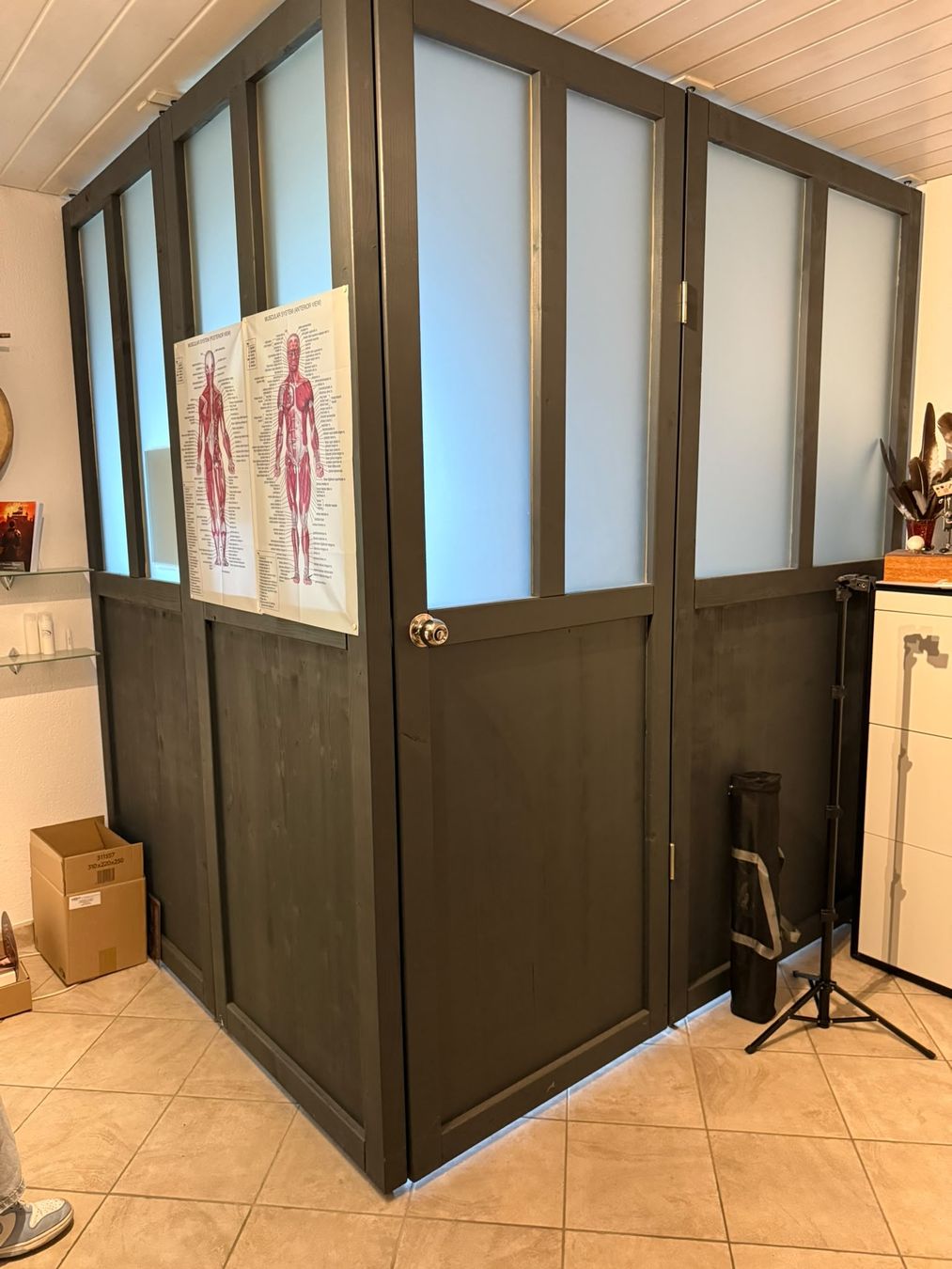 Paraventi: Cloison de séparation intérieur avec verre fumé. – Usato da Courroux venduto da Oups0
