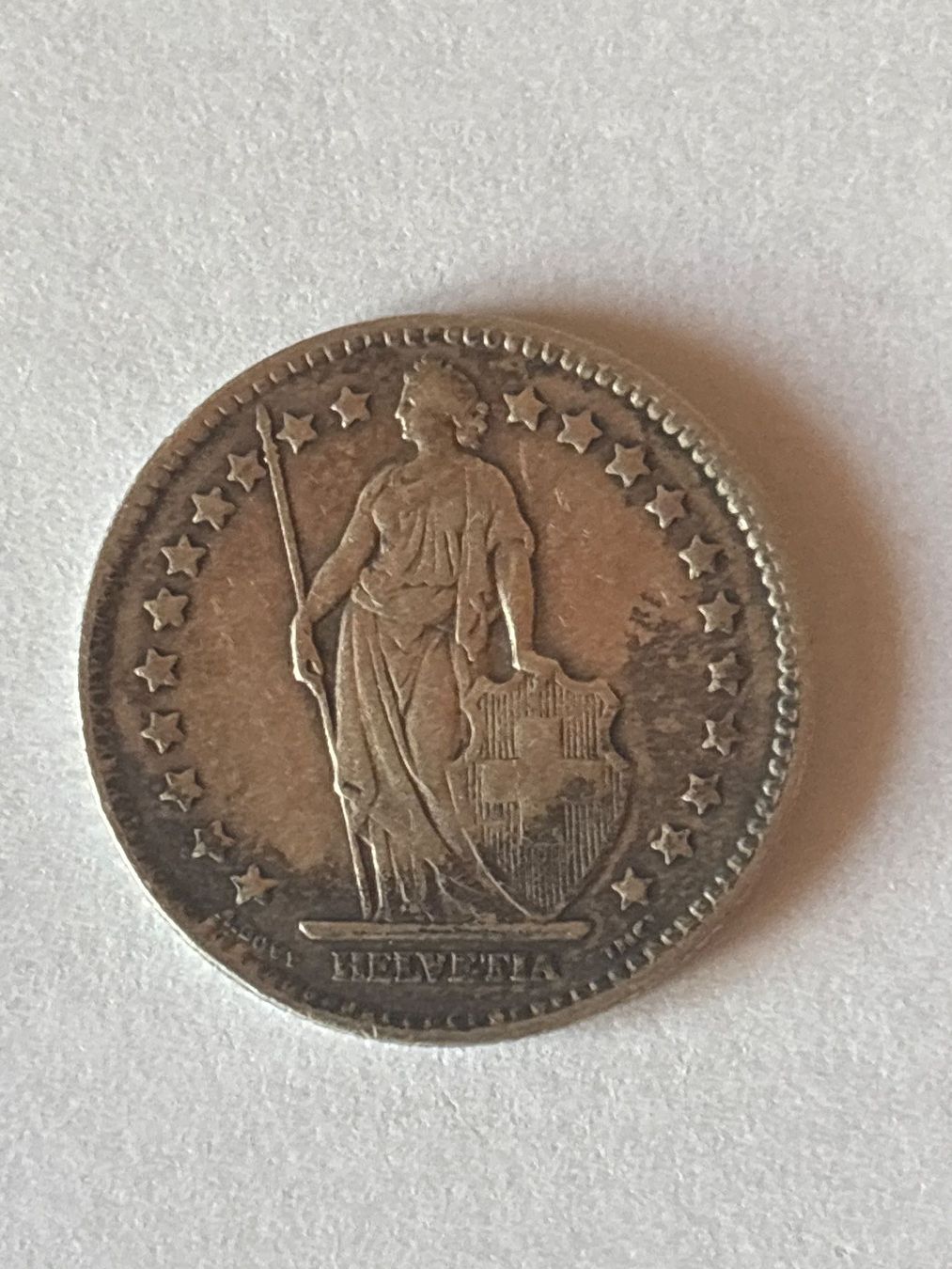 Tutti le monete: 1 Fr Silbermünze 1916 – Usato da Salvenach venduto da Haeseli59 1
