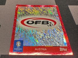 Topps Uefa Euro EM 2024 Wappen / Flag AUT 1