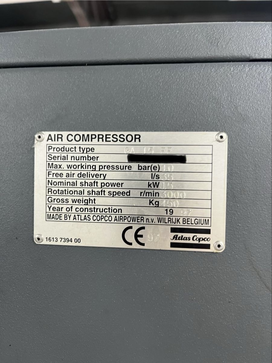 Atlas Copco Compressori: Kompressor Atlas Copco GA15 – Usato da Tafers venduto da thunsch_ 3