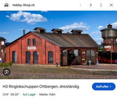 Kibri grosser Ringlokschuppen H0 + Weichen & Gleis Set