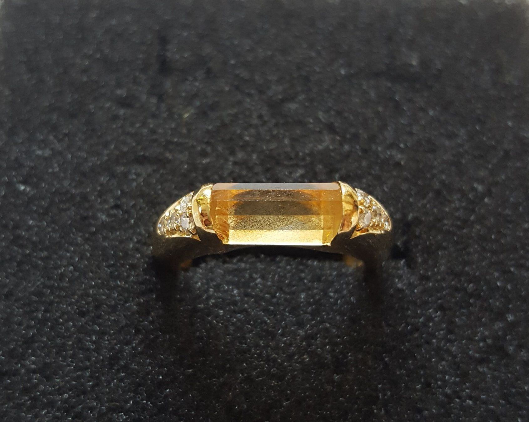 Anelli: Gold 750 Ring Mit Brillanten Und Citrin – Usato da Wald ZH venduto da Dasilver 1