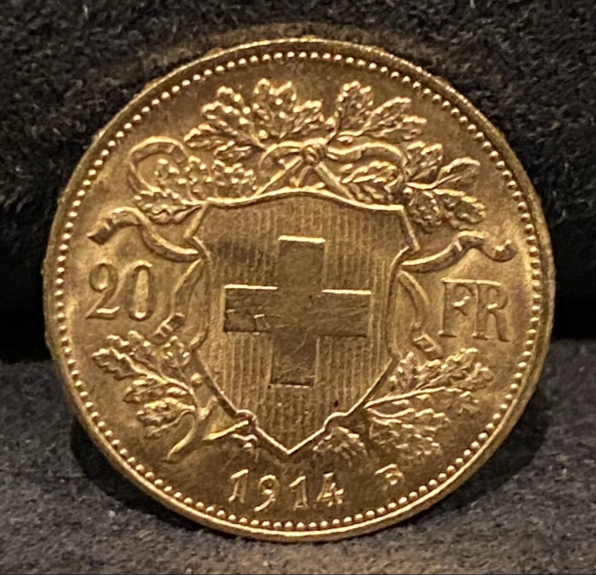 Tutti le monete: Goldvreneli 20 chf 1914 B – Usato da Lausanne venduto da babacard10 2