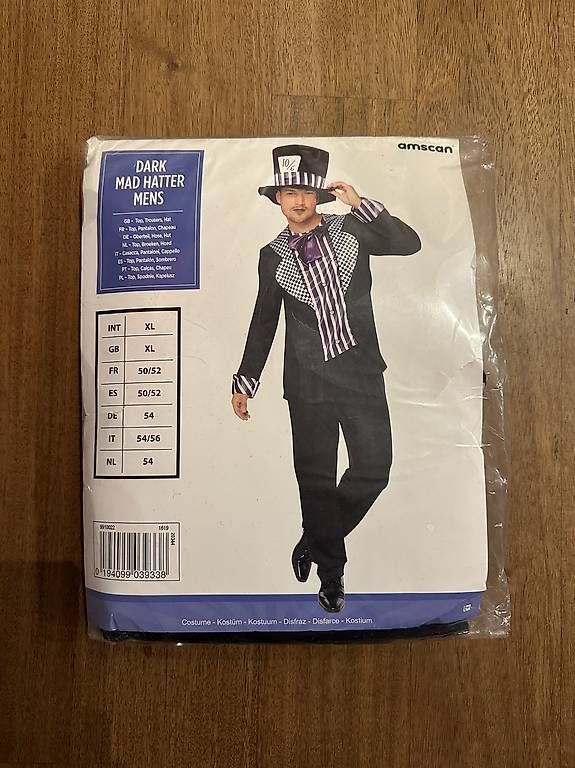 Costumi: Dark Mad Hatter Kostüm – Nuovo e nell'imballaggio originale da Buchrain venduto da billy79