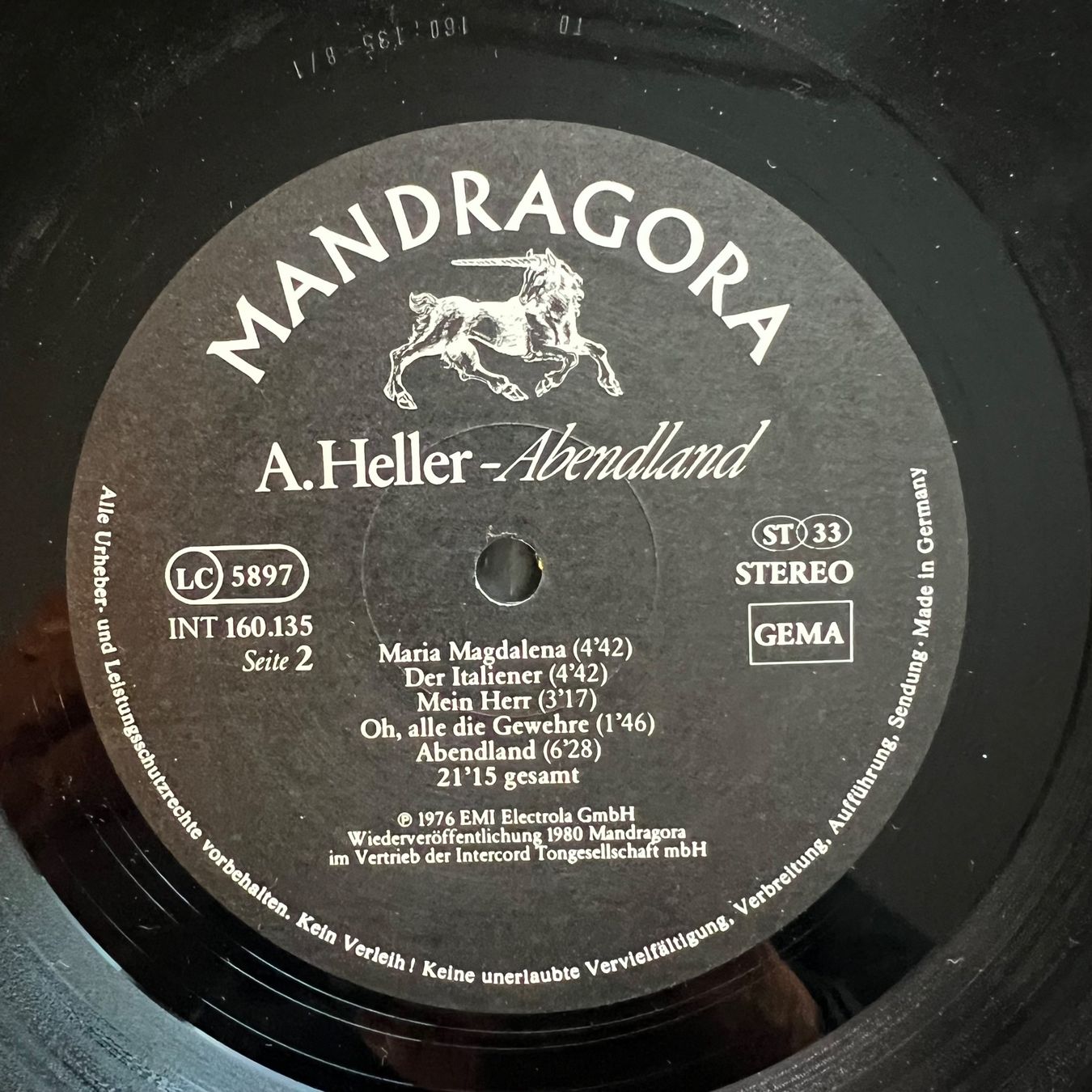 Vinyles: André Heller - Abendland / D-Press. 1980 - Nice Copy – D'occasion à Gais par soundcave57 4