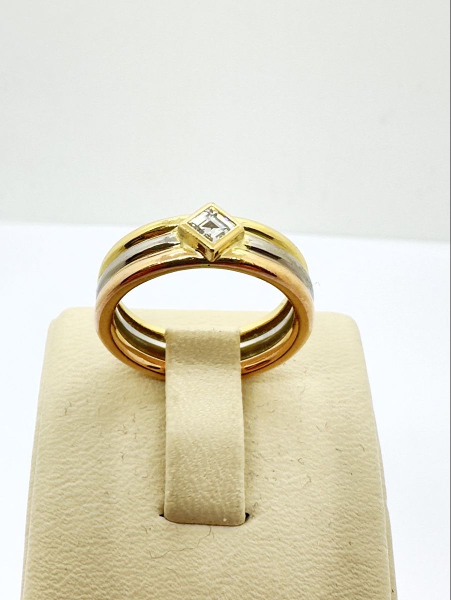 Ringe: 750/18 Karat Gold Ring mit 028 Ct Brillant – Gebraucht aus Murg von MTGold 3
