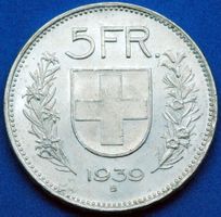 Silberner 5.- Jg. 1939  in schönem Zustand