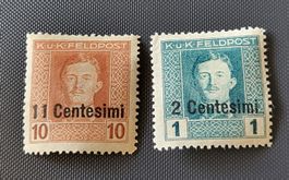 Italien Österreich-Ungarn Besetzung 1918 alte briefmarke