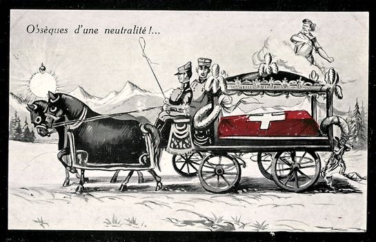 Cartoline postali: AK Schweiz, Obsèques d'une neutralit – Usato da Berlin venduto da bartko-reher