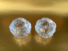 Kosta Boda /  2 Teelichter /  Snowball